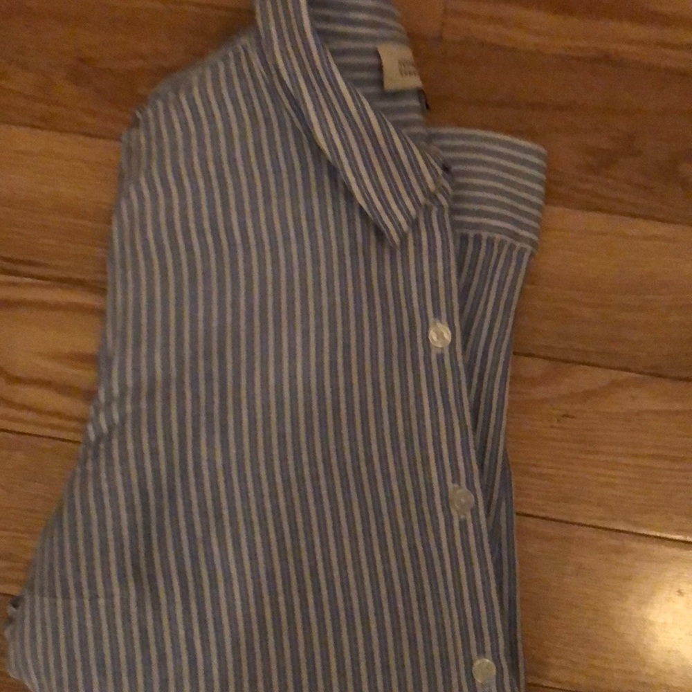 Jones NY Striped Button Up Tunic